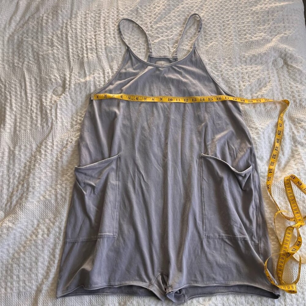 Free People FP Movement Hot Shot Romper Light Grey / Purple Medium